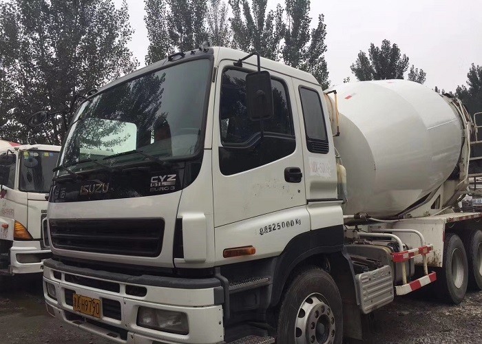 China 265KW 8CBM Used Concrete Mixer Truck , ISUZU 6x4 Truck CXZ51L Durable factory