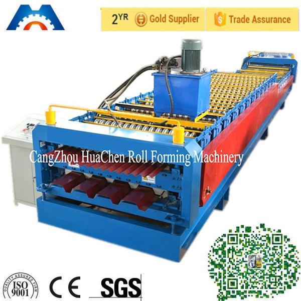 Quality IBR Sheet Corrugated Roll Forming Equipment Roller Forming Machine PLC Control for sale