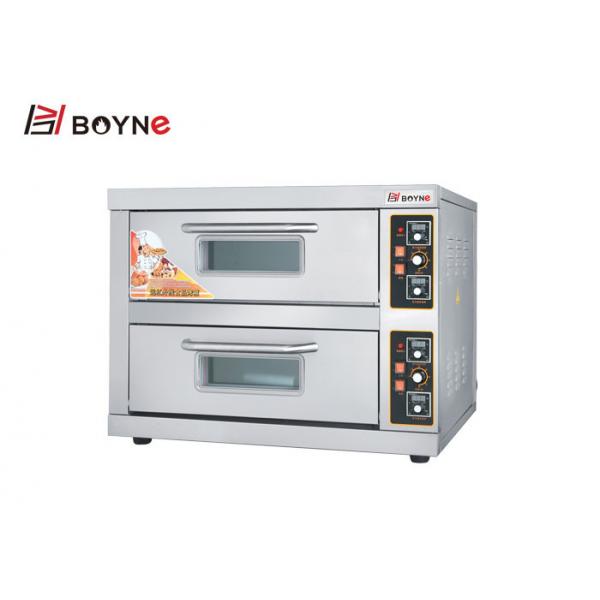Quality Commerial Stainless Steel Bakery Shop Double Deck Two Layer Oven With Viwing Door for sale