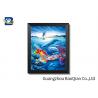 China High Definition 3D 5D Lenticular Dolphin Pictures With Black PS Frame factory