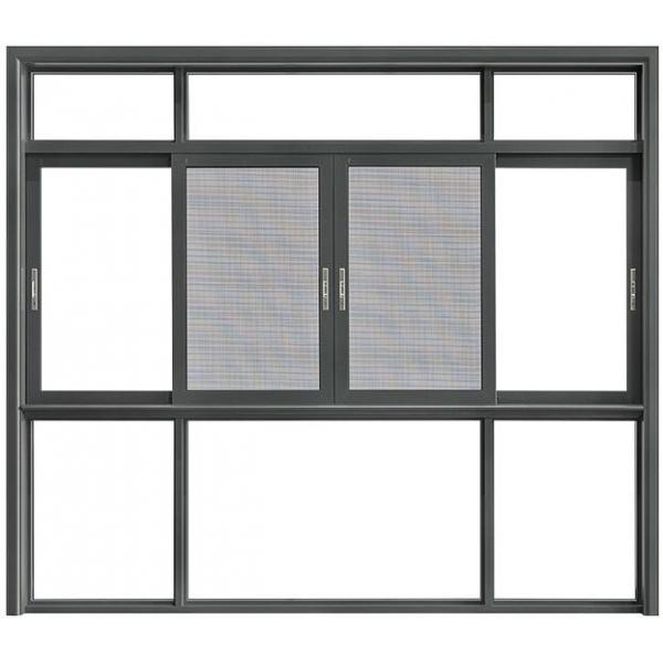 Quality Wood Gain Aluminium Sliding Window Profile Anodised aluminium glass frame for sale