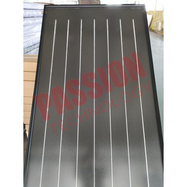 Quality Black Chrome Flat Collector Black Coating Flat Panel Blue Titanium Flat Plate Solar Water Heater Hotel Solar Heating for sale