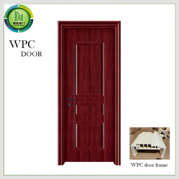 Quality Moistureproof WPC Wood Bathroom Door Solid Core  Noise Reduction for sale