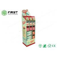 China Foldable Full Color Printed Custom Cardboard Floor Display Shelf For Retail Promotion for sale