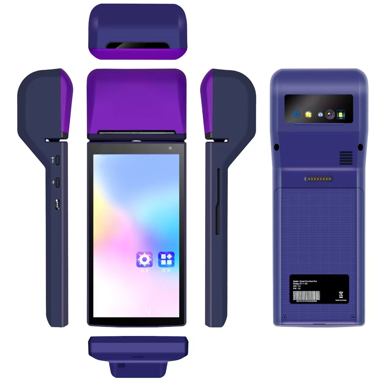 China Android Handheld POS Terminal With Wi-Fi Connectivity And HD Touchscreen Display factory