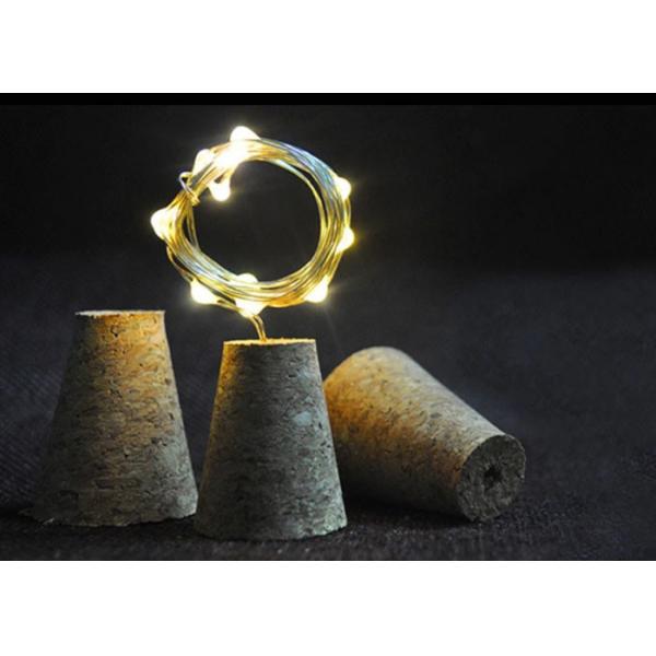 Quality Wedding / Holiday Cork Shaped Lights With Copper Wire And Wine String Light Cap for sale