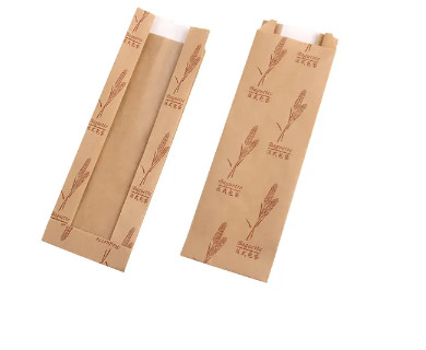 Quality Customized Brown Kraft Paper Bread Bag Packaging And Storage for sale