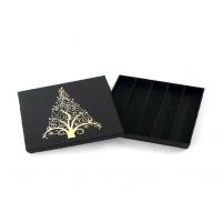 China Black Chocolate Truffle Packaging Boxes Offset Printing  With Paper Divider factory
