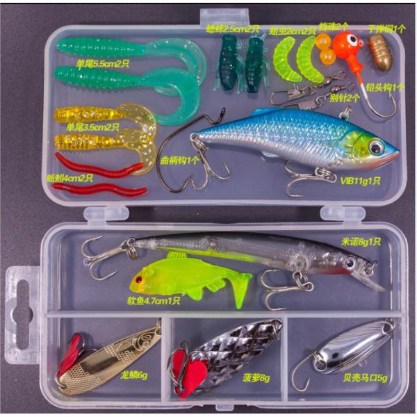 Quality 14 - 78 PCS Fishing Lures Set Metal Jig Spoons With Soft Silicone Bait for sale