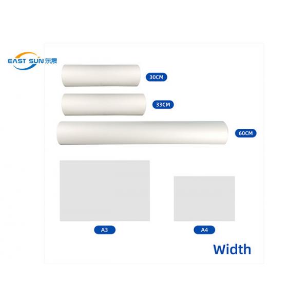 Quality White Printer Heat Transfer A3 A4 DTF PET Film Polyester Roll for sale
