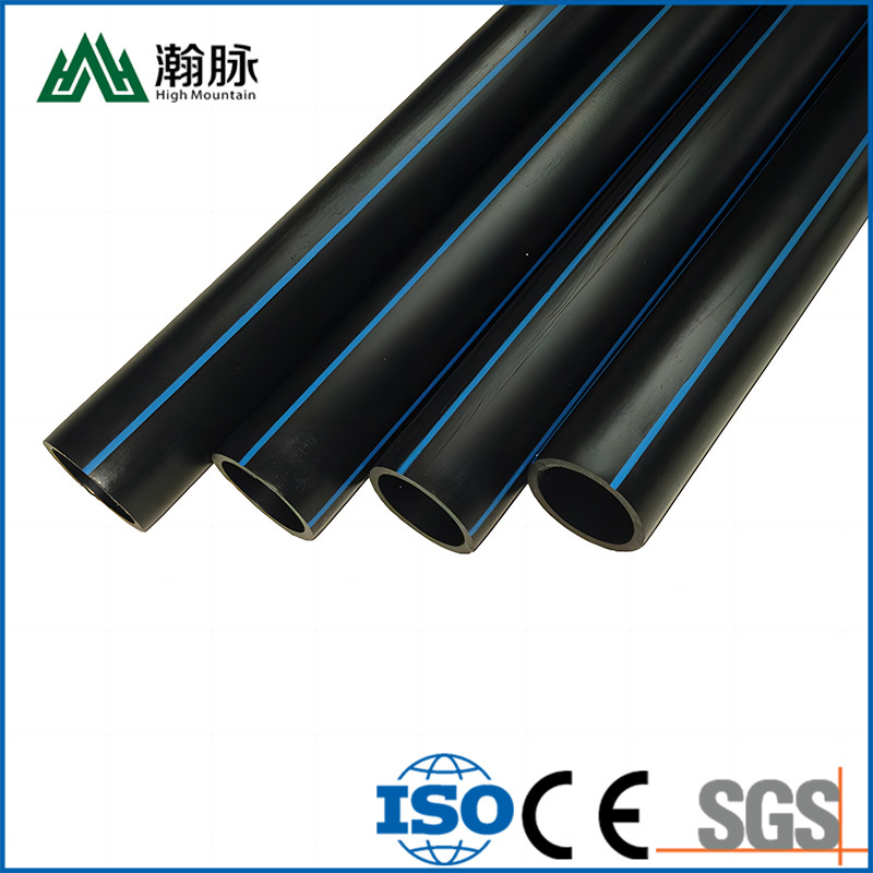China HDPE Irrigation Drainage Pipe Plastic Water Supply Pe Pipes Black factory