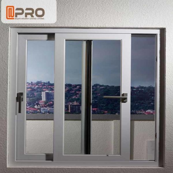 Quality Energy Saving White Aluminium Sliding Windows With Reflective Glass top hung sliding window aluminium sliding window for sale
