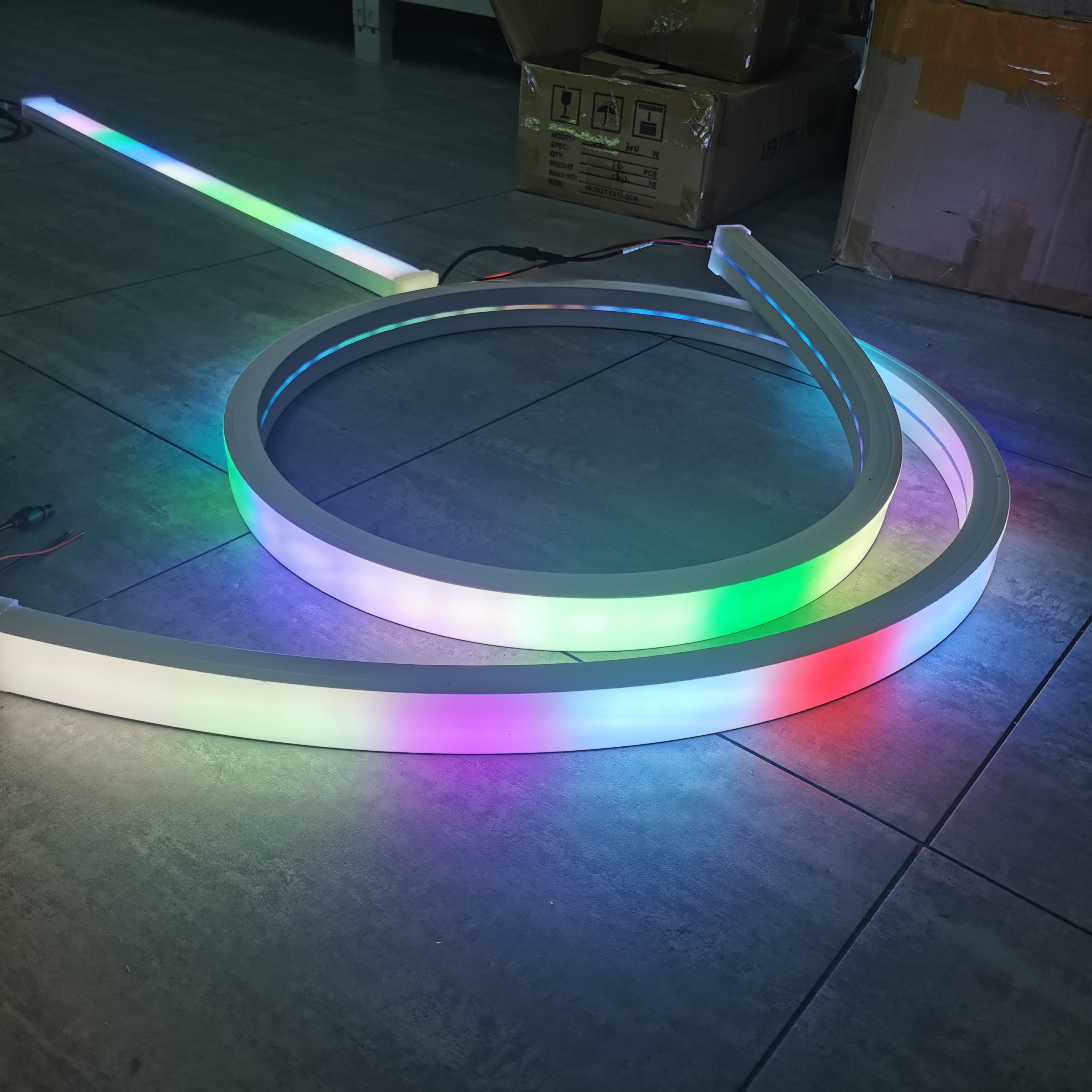 China Topsung 50*25mm led neon flex strip 24v led neon light silicone neon rope 12v neon bulbs & tubes factory