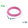 China OM4 MTP Male 24F SX 50 / 125μm MTP Trunk Cable With G651 Magenta LSZH Jacket factory