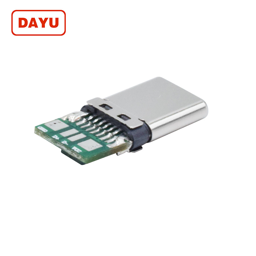 china Thermistor Control Temperature 2.0 USB C Male Connector For Charging And Data