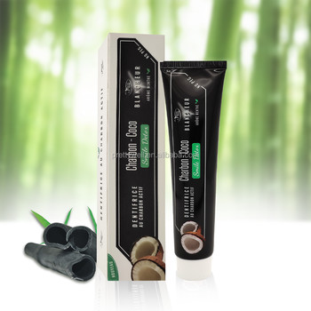 Quality OEM Black Vegan Organic Activated Charcoal Toothpaste Gentle Peppermint Flavor for sale