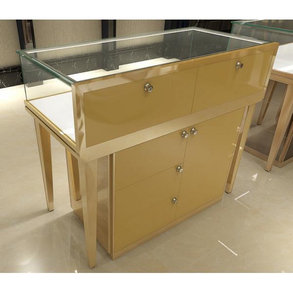 Quality Aluminum Alloy Frame Mobile Jewelry Store Showcases Lighted Jewelry Display Case for sale