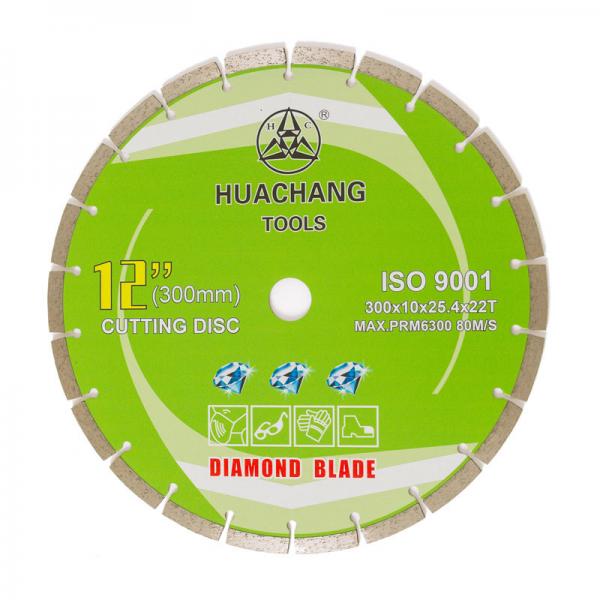 Quality 300x25.4mm 12 Inch Dry Cut Segmented Diamond Blade For Granite Stone Cutting Dual Purpose for sale