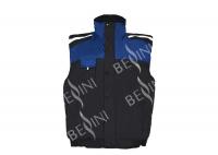 China Polyester +PU Coating Mens Work Vest With Pockets / Reflective Stripe factory