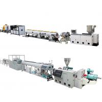 Quality Twin Screw PVC Pipe Extrusion Line Corrugated Pipe Machine 42KW Speed 20m / Min for sale