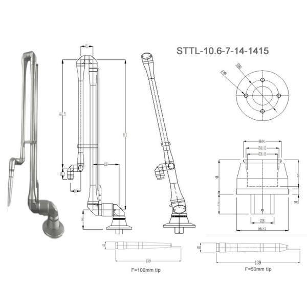 Quality Wavelength 10.6mm Laser Articulated Arms For Beam Delivery for sale