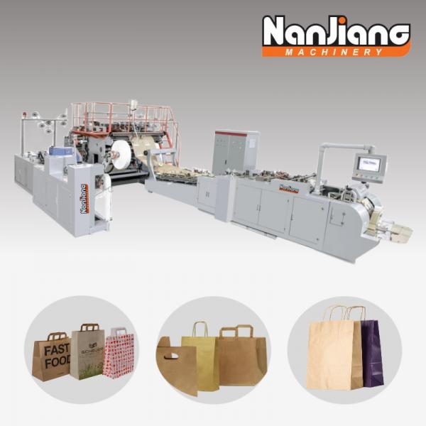 Quality WFD-430 Fully Automatic Twisted Roll Fed Paper Bag With Handle Machine 40kw for sale