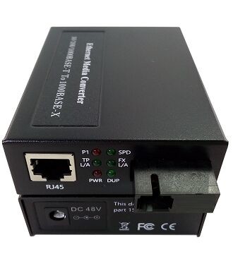 Quality Single Fiber Optic Media Converter , Ethernet Fiber Media Converter 48VDC Power for sale