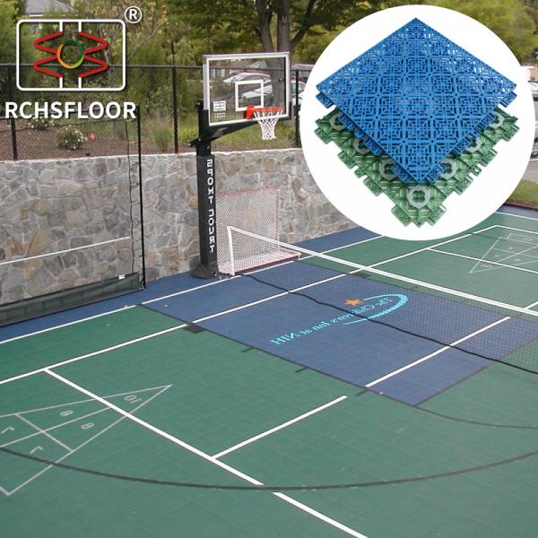 Quality 280g Pickleball Tennis Court Tiles Volleyball Floor Tiles CE RoSH for sale