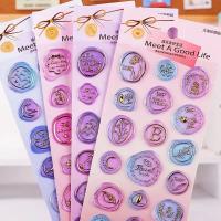 China Custom Brand LOGO Transparent Sealing Wax Stickers 3D Foil Stamping For Packing Decorate factory
