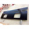 China Pure Black Quartz Kitchen Countertops , Artificial Quartz Stone Tiles 3/4 Inch Thick factory