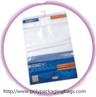 China Colorful Self Adhesive Printed Poly Bags With Hangers , Moisture Proof factory