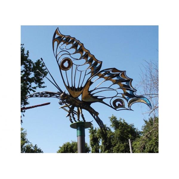 Quality Giant Garden Insect Outdoor Metal Sculpture Stainless Steel Butterfly For for sale