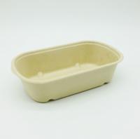 China Unbleached Microwavable Pulp Produce Trays , Molded Pulp Food Trays Freezer Safe factory