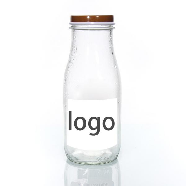 Quality OEM 1000ml 2 Litre Glass Milk Bottles Jug Food Grade Round Shape for sale