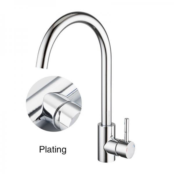 Quality Stainless Steel High Arc Kitchen Sink Faucet Chrome Matte Black Gold SN Finish for sale