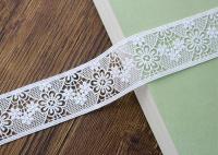 China Water Soluble Poly Milk Embroidered Floral Lace Ribbon Trim Customized factory