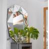 China Multi Bevelled 3D Wall Mirror Decoration Mirrored Glass Panel Light Weight factory