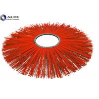 Quality 10" 25" Bobcat Sweeper Brush Flat Wafer Flat Ring Sweeper Broom Brushes PP Steel for sale