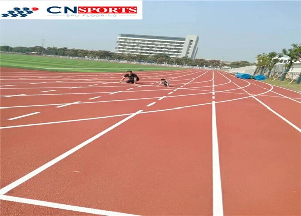 Quality RoHS PU Running Track , Waterproof Synthetic Athletic Track for sale