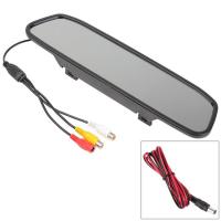 China Digital Rear View Mirror LCD Screen 4.3 Inch DC12V To 24V With Universal Mount Clip factory