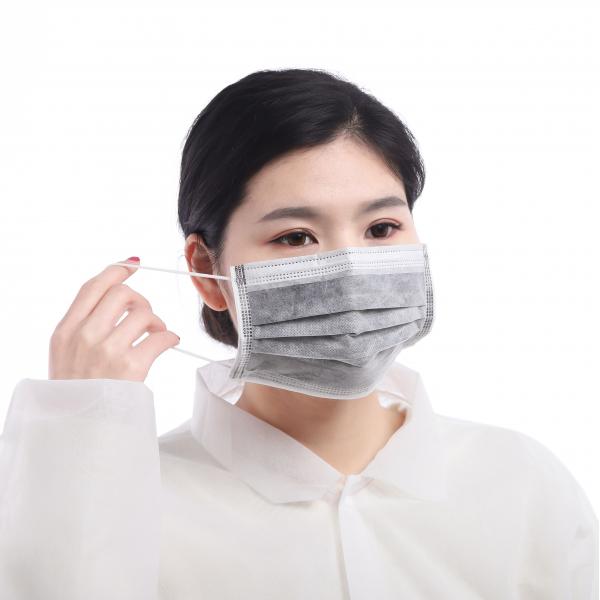 Quality Breathable Disposable Carbon Filter Face Mask Liquid Proof Non Stimulating for sale