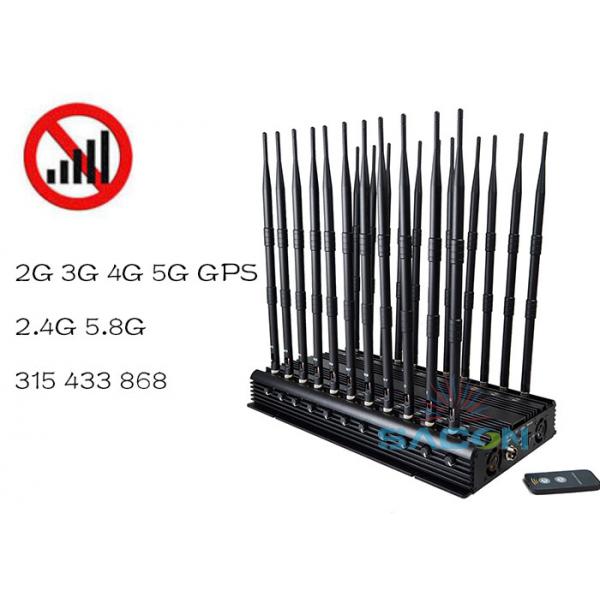 Quality WiFi Infrared Remote Control 22 Antennas 5G Signal Jammer Blocker for sale