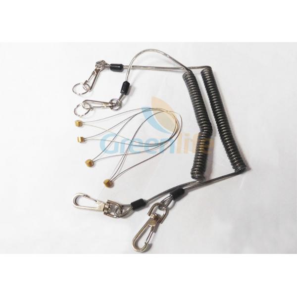 Quality Anti - Drop Plastic Coil Lanyard With Zinc Alloy Snap Hooks / Split Ring for sale