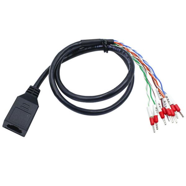Quality UL94V 0 RJ45 Extension Cable 8p8c Female Socket To Cold Pressed Terminal for sale