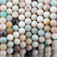 China Amazonite Round Bead Natural Crystal Gemstone Different Bead Size Loose Bead Strands for DIY Jewelry Making factory