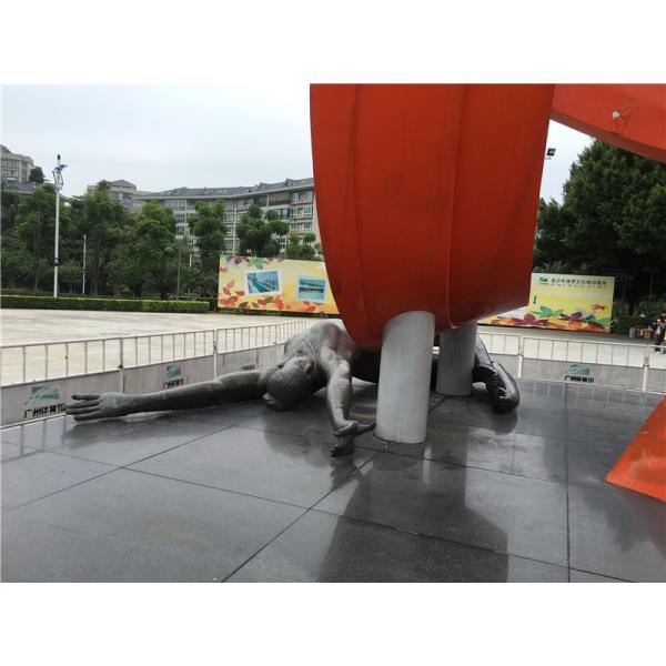 Quality Stainless Steel Large Outdoor Metal Sculpture Red Ribbon Outside Garden for sale