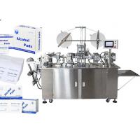 China Automatic Medical Alcohol Swab Machine 2.5KW For Disinfection factory