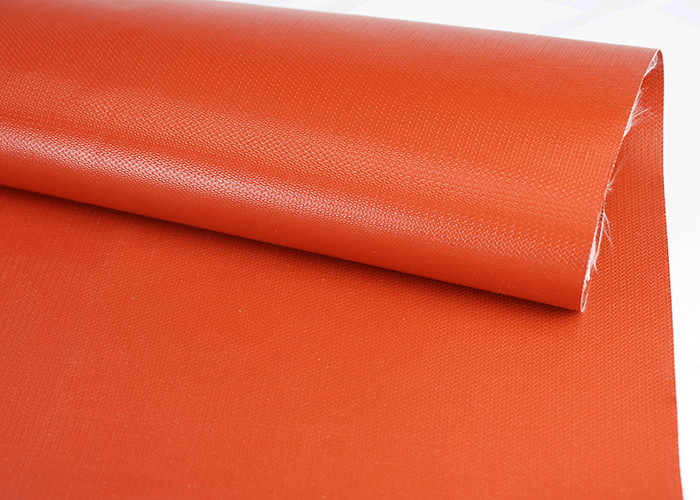 China Composite Silicone Coated Fiberglass Fabric 1.25-1.3mm Thickness cloth factory