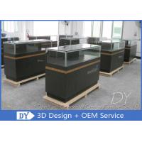 China 8MM Glass Thickness Store Jewelry Display Cases / Dark Gray Jewellery Counter Display factory
