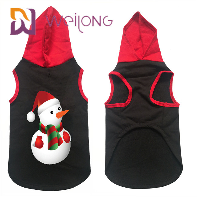 China Cute Christmas Fashion Style Pet Hoodie CVC Dog Cat Winter Clothes factory